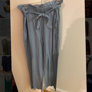 Paper bag Wide Leg Pants